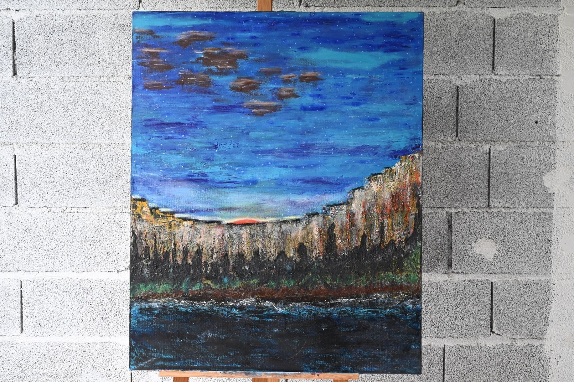 10, blue, Retour dès potron-minet, 2017, 80 cm X 100 cm.jpg