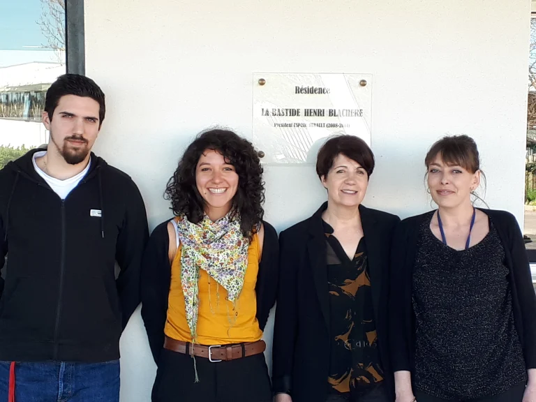 L'èquipe La Bastide 2018. De Gauche à Droite: Geoffroy, Alison, Pascale et Clémentine.