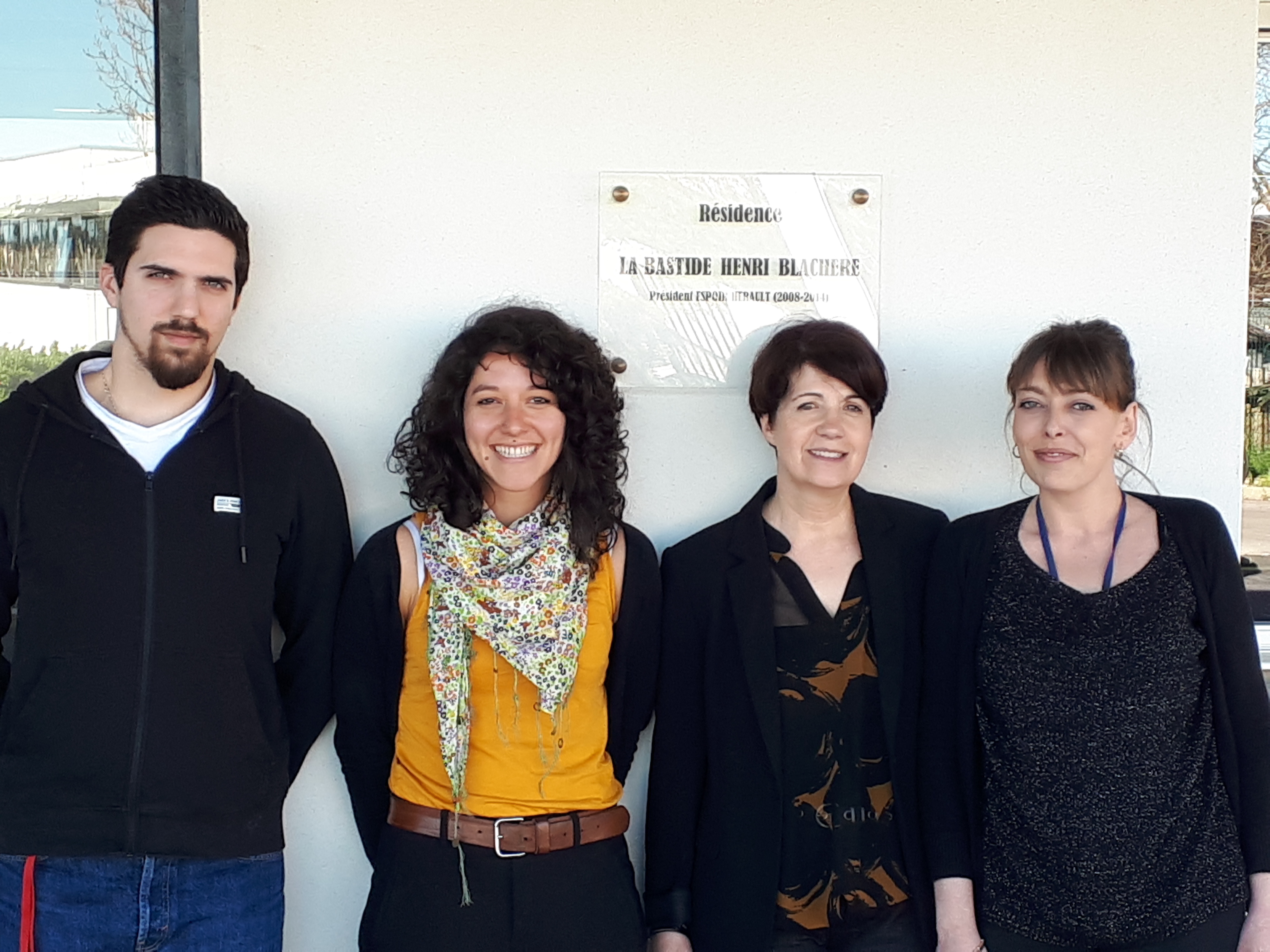 L'èquipe La Bastide 2018. De Gauche à Droite: Geoffroy, Alison, Pascale et Clémentine.