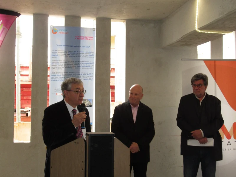 Pose de la première pierre de la résidence accueil de Clapiers